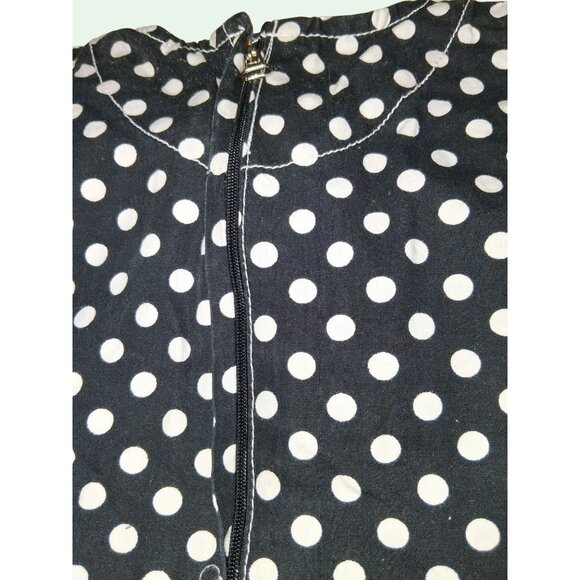 Disney Minnie Mouse Black Polka Dot Sleeveless Girls Dress 3/4T Pockets Zipper B - Picture 6 of 7